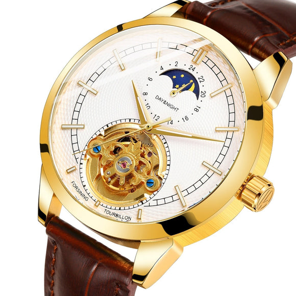 Awesome Moon Phase Tourbillon Automatic Mechanical HF8197M3 Bellissimo Deals