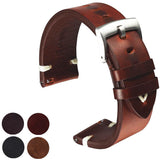 Handmade Italian Leather Strap Watchband 18mm 20mm 22mm Bellissimo Deals