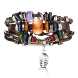 Leather Bracelet Stone Bellissimo Deals