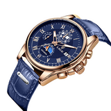 Luxury Chronograph Leather Wristwatch 2023 Bellissimo Deals
