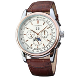 Moon Phase White Dial Watch Bellissimo Deals