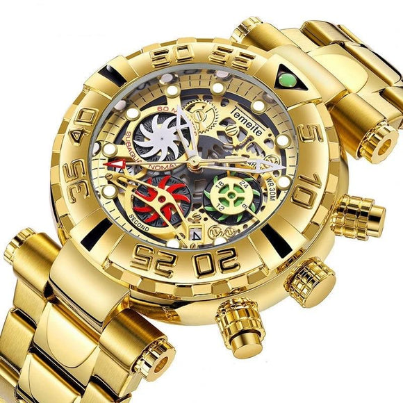 Multi-function Chronograph Gold Watch Bellissimo Deals