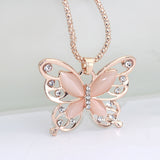 Natural Stone Butterfly Necklace Bellissimo Deals