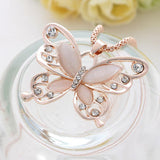 Natural Stone Butterfly Necklace Bellissimo Deals