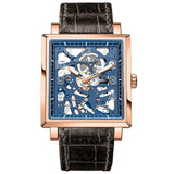 Original Skeleton Sapphire Blue Mechanical Watch Bellissimo Deals