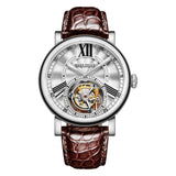 Tourbillon: Elegant Automatic Watch with Alligator Leather Strap RGA1999 Bellissimo Deals