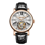 Tourbillon: Elegant Automatic Watch with Alligator Leather Strap RGA1999 Bellissimo Deals