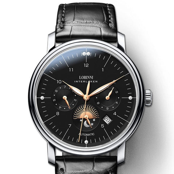 New Luxury LOBINNI Business Seagull Movement Watch 15008- Bellissimo Deals